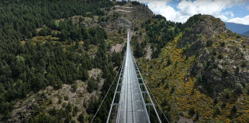 puente tibetano andorra, canillo